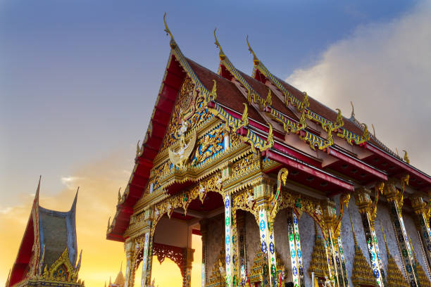 istock Asian temple in Thailand during the sunset 836158540