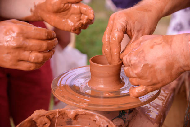 istock Ukrainian traditional handmade ceramic pots 836160828
