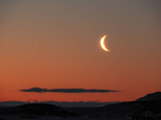 istock Moon on a dusky evening at Antarctica 836164216