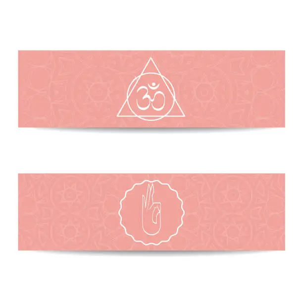 Vector illustration of Yoga class and studio template banner