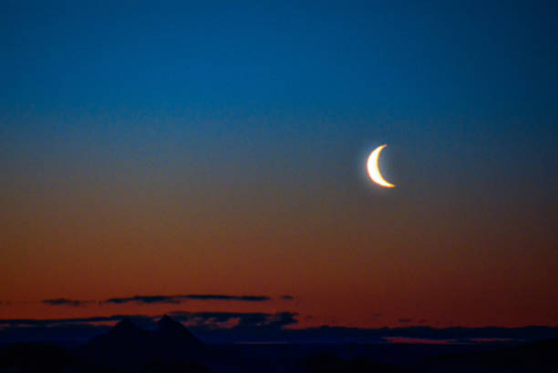 istock Moon on a dusky evening at Antarctica 836168418