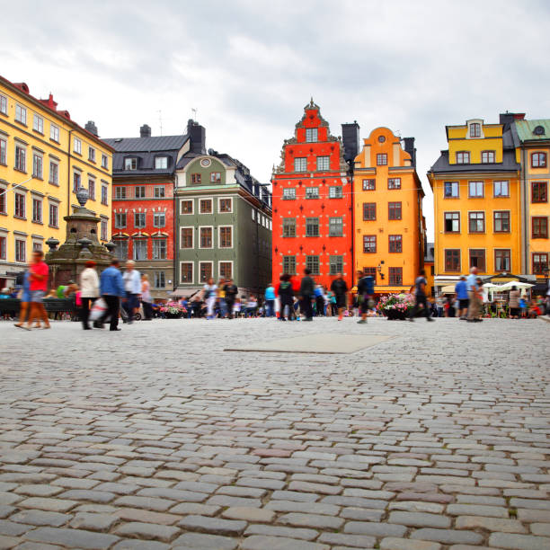 piazza stortorget a stoccolma - stockholm sweden gamla stan town square foto e immagini stock