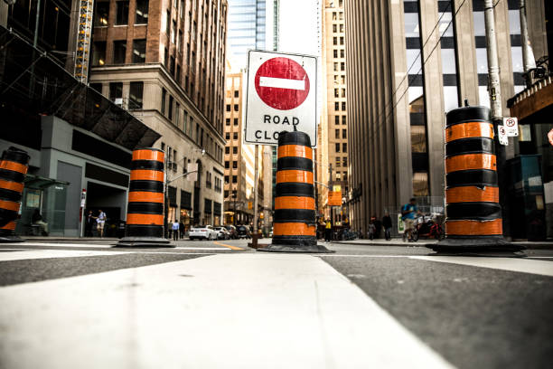 Road closed due to terrorism in the city