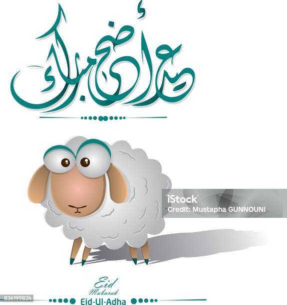 Muslim Community Festival Of Sacrifice Eiduladha Greeting Card Design With  Sheeps On Creative Colorful Background Eid Al Adha Eid Mubarak Stock  Illustration - Download Image Now - iStock