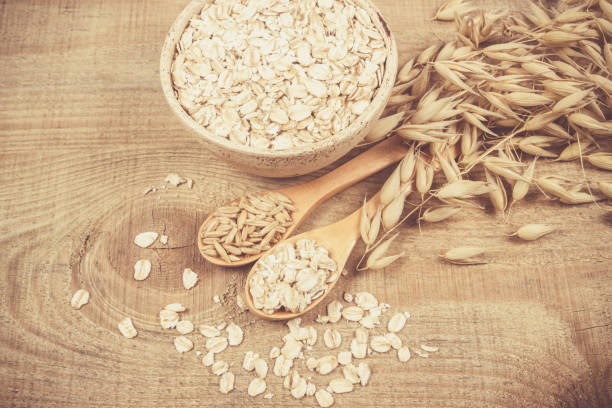 istock Oatmeal and oatmeal. Close up. 836201172