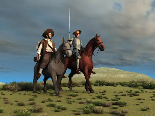 Photo of Don Quixote and Sancho Panza