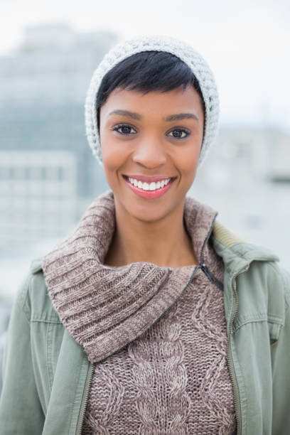 istock Content young model in winter clothes posing and looking at camera 836205236