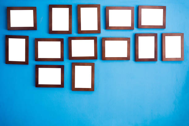 istock Photo frames on the colorful wall 836205278