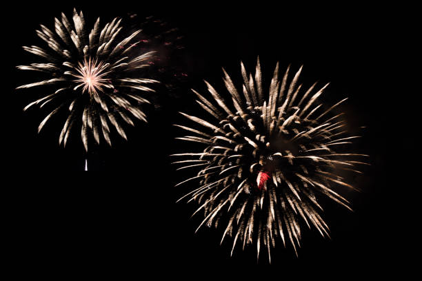 istock colorful fireworks at night sky - party celebration concept - fireworks  on black background 836215994