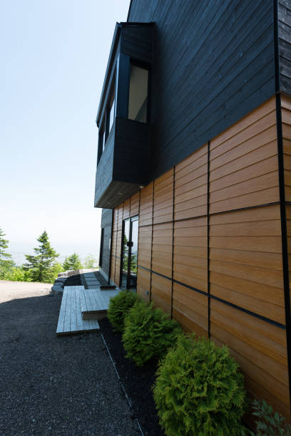 istock Beautiful modern house in the forest. 836217008
