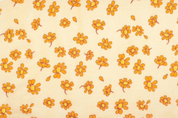 istock Fabric texture of yellow flowers 836223522