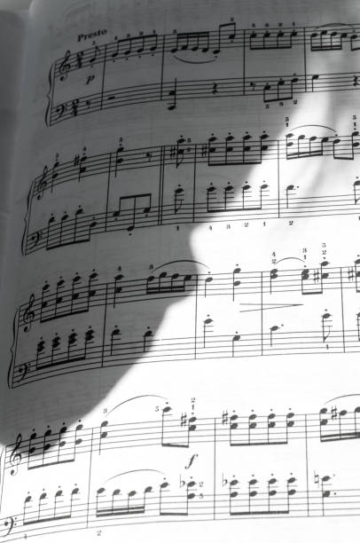 istock The texture of the music score 836223778