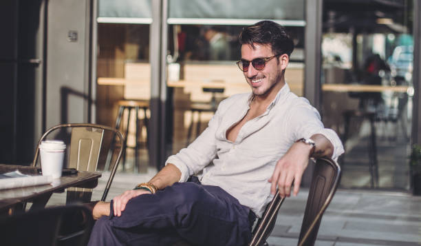 istock Attractive gay in coffee shop 836234496