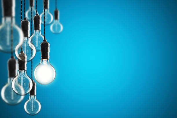 istock Idea and leadership concept Vintage  bulbs on color background,  copy space for text 836238056