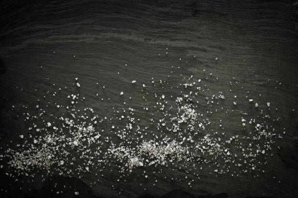 istock Image of sea salt on slate stone plate 836240200