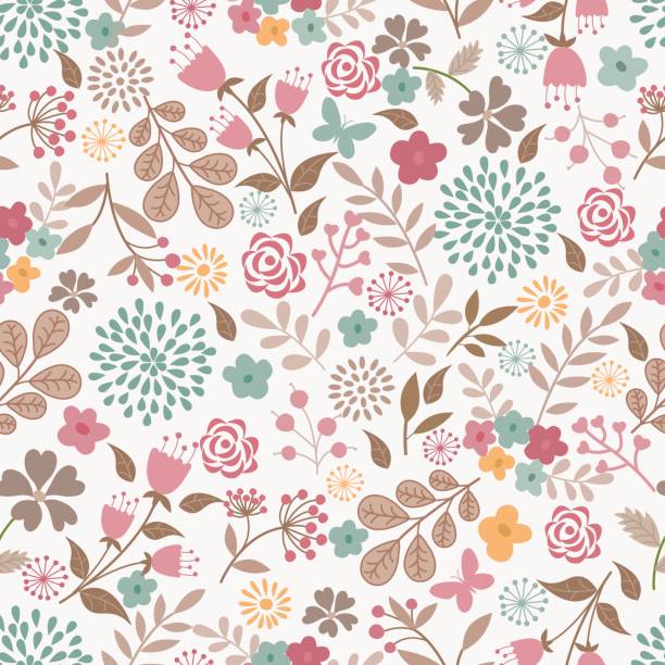 7,700+ Seamless Floral Pattern Clip Art Illustrations, Royalty-Free