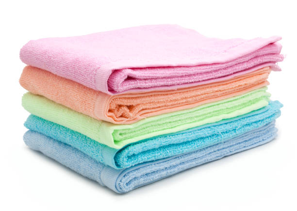 istock pile of rainbow colored towels isolated 836241942