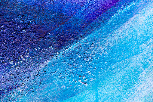 Abstract Blue Color Painting On Concrete Block Background Stock Photo -  Download Image Now - iStock
