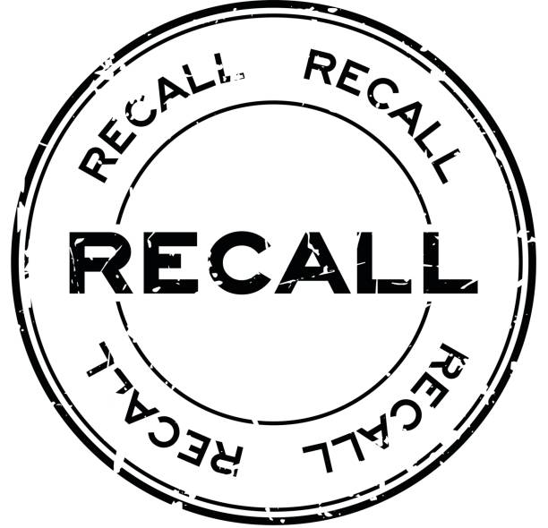 Grunge black recall round rubber seal stamp on white background Grunge black recall round rubber seal stamp on white background food and drug administration stock illustrations
