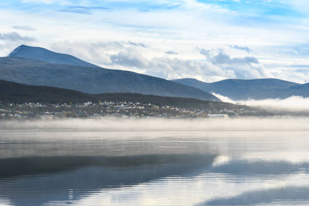 istock Misty fog over the lake, Tromso, Norway 836248536