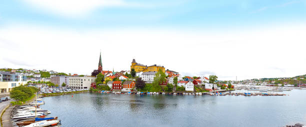 istock View over Arendal city, Norway. 836249236