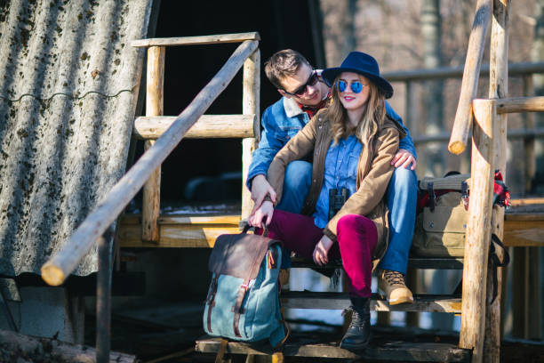 istock Young love couple  on a winter day 836254780