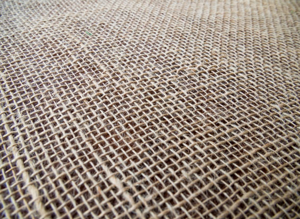 Fabric background of coarse burlap filaments