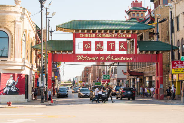 7-6-2025: Victoria, British Columbia, Canada: Streets in Chinatown in Victoria, British Columbia, Canada