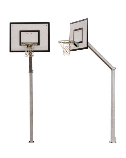 tabela de basquete, isolada no fundo branco - cesto de basquetebol - fotografias e filmes do acervo