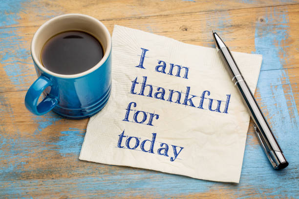 istock I am thankful for today on napkin 836295096