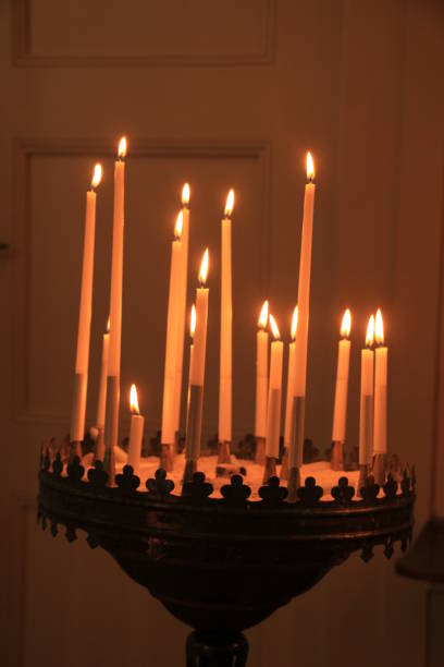 istock Candles in a church 836298586