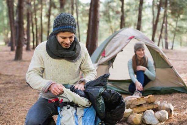 istock Young couple camping in the wilderness 836312306