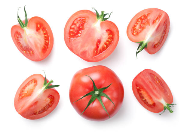 istock Pink Tomatoes Isolated on White Background 836325956