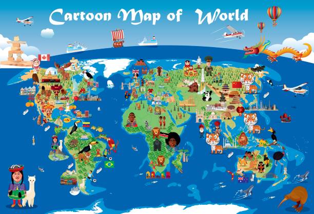 漫画の世界の地図 - koala australian culture cartoon animal点のイラスト素材／ク�リップアート素材／マンガ素材／アイコン素材