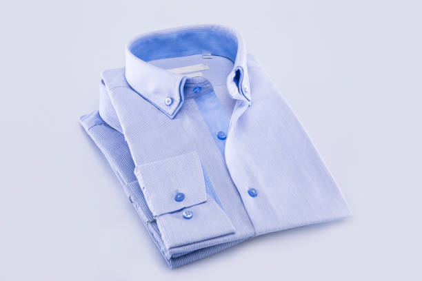 istock Two men's shirts folded on a white background. Isolated 836329482