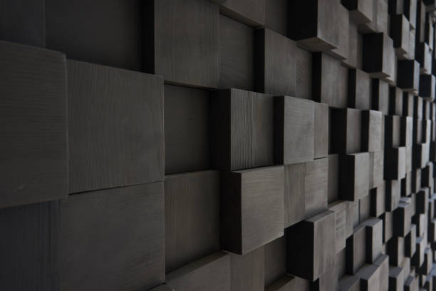 istock Texture of a wall from wooden beams 836332468