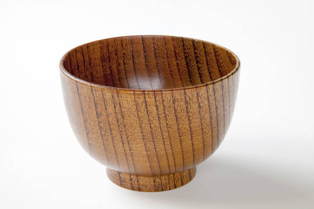 istock Japanese wooden soup bowl 836336822