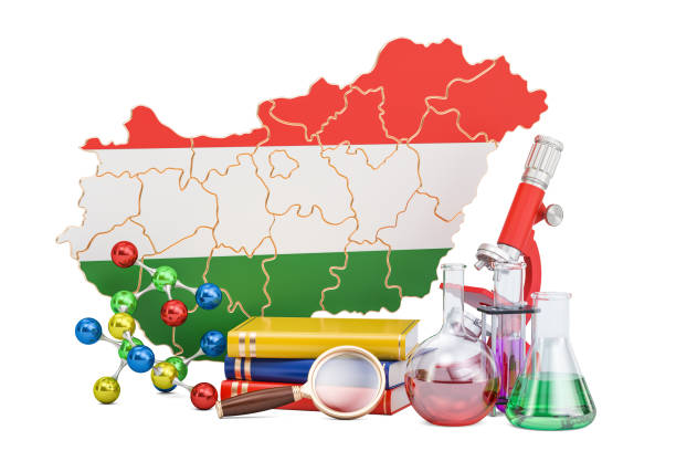 istock Scientific research in Hungary concept, 3D rendering isolated on white background 836340180