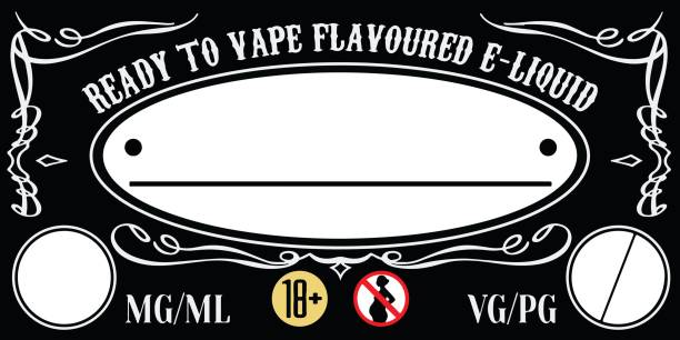 Vape Eliquid Ejuice Label Template Ilustrasi Stok - Unduh ...