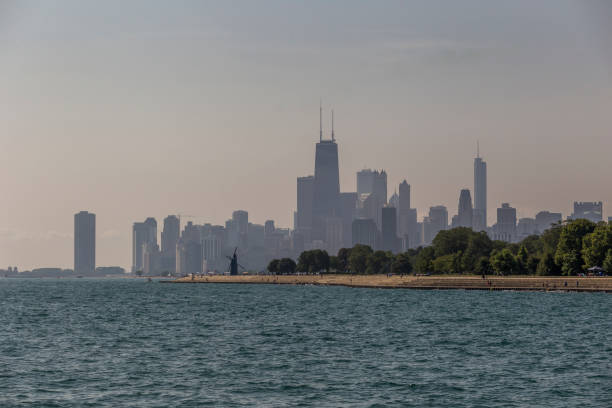 istock Chicago skyline with Lake Michigan 836342810