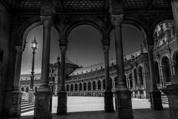 istock the plaza de espana square in black and white 836346300