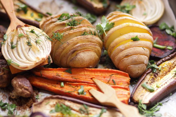 istock Various vegetables baked in the oven at home kitchen 836346326