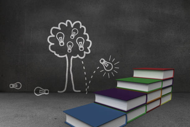 istock Steps made of books in front of idea tree drawing 836356840