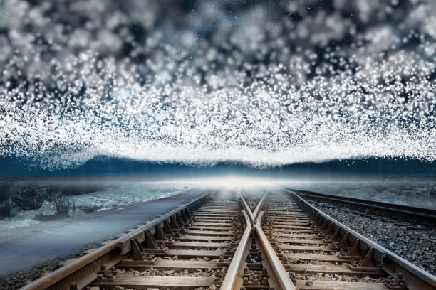 Rail line on Vancouver Island, British Columbia