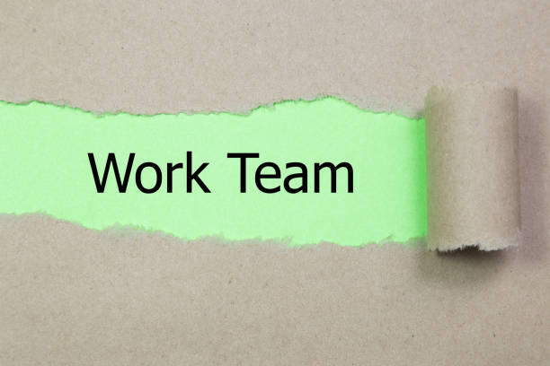 istock The word work team written on torn paper 836357870
