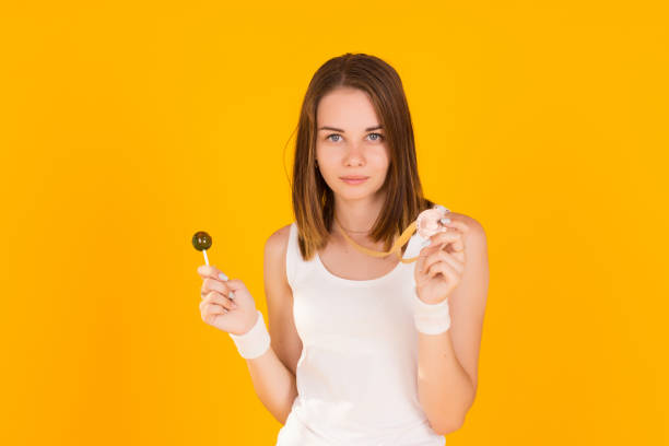 istock Young cute girl with medal, studio 836368426