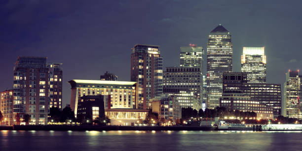 istock London Canary Wharf at night 836368488