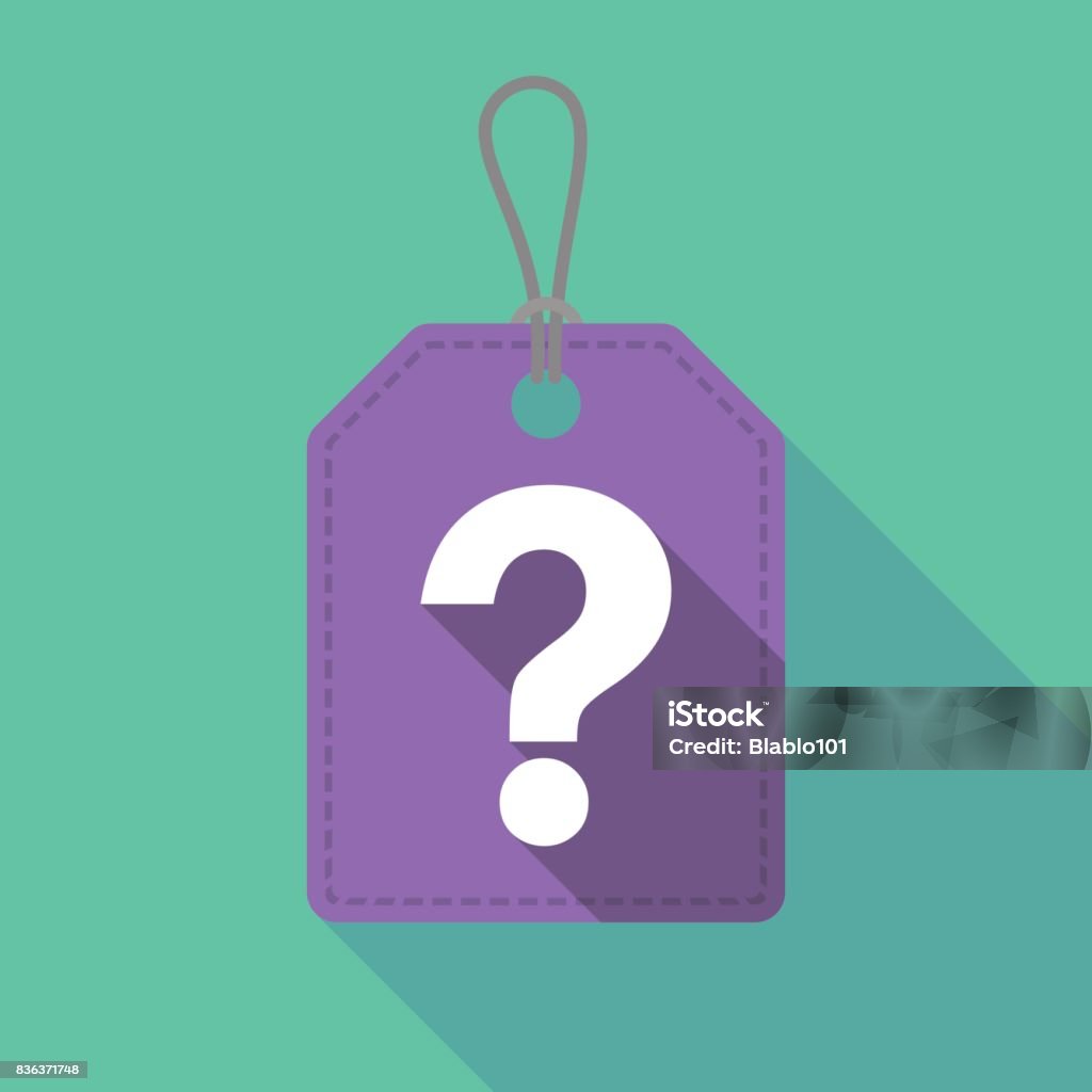 Question Lable Long Shadow Product Label With A Question Sign Stock Illustration ...