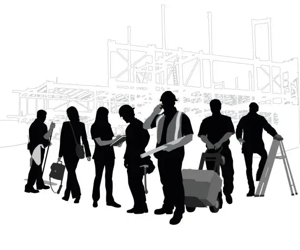 Vector illustration of Construction Crew