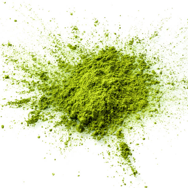 istock Matcha green tea powder closeup from above. 836380106